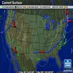 US CURRENT WEATHER MAP